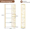 A diagram showing the dimensions of a multi-shelf bookcase. Produktbild-Vorschau