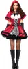 Gothic Rotkäppchen Mini-Kostümkleid für Halloween & Produktbild-Vorschau 1