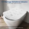 WC Sitz D Form 46 x 36 cm, Toilettendeckel Weiß mit Produktbild-Vorschau 10