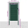vidaXL Zahradní brána z PVC a oceli 100 x 124 cm zelená Náhled obrázku produktu 3