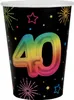 40. Geburtstag Einweggeschirr bunt Partyset Party Geschirr Produktbild-Vorschau 2