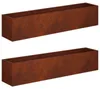 Garten-Pflanzgefäß 2 stk. Rostoptik 80 x 20 x 20 cm Produktbild-Vorschau 1