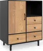 KOMFOTTEU Mobile buffet con 1 armadio, 1 ripiano e 4 Anteprima dell’immagine prodotto 1