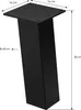 A black metal table leg with dimensions indicated by text overlays. Náhľad obrázku produktu