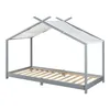 A children's house bed frame with a tent-like canopy. Produktbild-Vorschau
