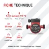 AVANSA 25-4/180 Circulateur de chauffage 230 V – DN25 1½", Voir les images du produit 3