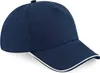 Beechfield B25c | Authentic 5 Panel Cap - Piped Peak, 100 % Voir les images du produit 1