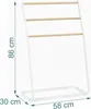 Porte-serviettes sur pied Relaxdays, 3 barreaux, pour Voir les images du produit 4