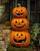 Großer Halloween Kürbis Turm mit LED Licht 50cm Produktbild-Vorschau 3