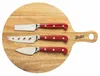 Tabla de cortar de acacia + 3 cuchillos para queso Vista previa de la imagen del producto 1