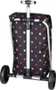 A shopping trolley with a polka dot pattern. Voir les images du produit