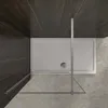 A top-down view of a shower tray and a glass shower screen. Produktbild-Vorschau