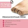 hair2heart Premium Echthaar Tressen zum Einnähen Extensions Produktbild-Vorschau 3