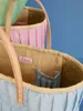 Rice Raffia Einkaufstasche Groß Türkis Blau Produktbild-Vorschau 4