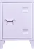 A front view of a single purple locker-style nightstand with a handle on the left door and vents on the right side of the door and lower right side of the cabinet. Anteprima dell’immagine prodotto