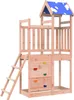 vidaXL Hrací věž hnědá 110,5 x 52,5 x 215 cm Masivní dřevo Náhled obrázku produktu 7