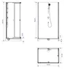 Komplettdusche 80×110×200 cm, Duschtasse, Gleittüren, 5 mm Produktbild-Vorschau 8
