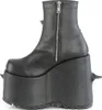 SLAY-77 Uni Booties von DemoniaCult, Schwarz  , EU 41, US Produktbild-Vorschau 3