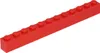 A single red LEGO brick with 10 studs is shown against a white background. Produktbild-Vorschau