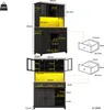 Armadio da cucina Sweiko (105×38,4×180 cm), mobile alto da Anteprima dell’immagine prodotto 6