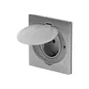 A close-up, studio shot of a stainless steel floor socket with its lid open. Anteprima dell’immagine prodotto