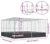 vidaXL Volière argentée 418x414x212 cm acier Voir les images du produit 6
