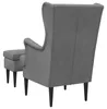 Fauteuil vidaXL avec repose-pieds, lot de 2, gris foncé, en Voir les images du produit 7