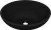 vidaXL Lussuoso lavabo ovale nero opaco 40x33 cm in Anteprima dell’immagine prodotto 1