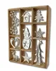 Mango-Holz und Metall Wandbild braun silber 31 x 40cm Produktbild-Vorschau 1