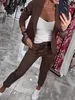 ASKSA Dámy dlouhý rukáv dva kusy Elegantní obchodní oblek Náhled obrázku produktu 2