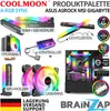 A collage of computer hardware components, primarily RGB lighting accessories for PCs. Anteprima dell’immagine prodotto
