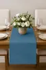 Zarter MATTER SAMT-TISCHLÄUFER, kühles Blau 40x275 cm Produktbild-Vorschau 2