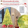 COSTWAY 225cm umelý vianočný stromček s teplými bielymi LED Náhľad obrázku produktu 5