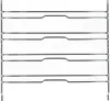 A metal rack with multiple shelves, isolated on a white background. Voir les images du produit