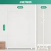 Avalo Kledingrek op Wieltjes Wit - Metaal - 100x40x156 CM - Productafbeelding-voorbeeld 4
