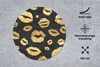 MuchoWow® Mauspad Mousepad Muster - Kuss - Gold - Schwarz Produktbild-Vorschau 2