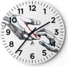 Wanduhr - Rund - Glasuhr - Surrealismus Hände Hilfe - Produktbild-Vorschau 1