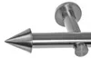 Gardinenstange mit Wandhalterung I Metall Edelstahl Look Produktbild-Vorschau 1