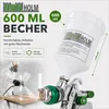 HVLP Lackierpistole mit 3 Edelstahldüsen 1,4mm 1,7mm 2,0mm Produktbild-Vorschau 3