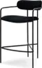 A black bar stool shown from a three-quarter angle against a white background. Produktbild-Vorschau