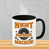 Nicht Quatschen. Machen! Kaffeebecher in schwarz für Produktbild-Vorschau 1