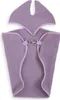 A purple fleece horse blanket with a hood and ear covers, laid flat on a white background. Náhľad obrázku produktu