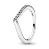 Pandora Timeless Wishbone Half Sparkling Ring 192394C01 Náhľad obrázku produktu 2