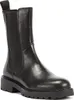 A black leather Chelsea boot with a thick sole is shown against a white background. Produktbild-Vorschau