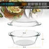 Arendo ovenschotel van borosilicaatglas, 2 liter, met Productafbeelding-voorbeeld 2