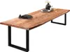Baumkantentisch Esstisch Akazie Natur 240 x 120 cm schwarz Produktbild-Vorschau 3