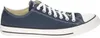 A side view of a blue Converse All Star low-top sneaker with white laces and a white sole. Produktbild-Vorschau