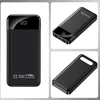 A collage of images showing a black power bank from different angles. Produktbild-Vorschau
