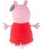 The back view of a Peppa Pig plush toy wearing a red dress, shown against a white background. Podgląd zdjęcia produktu