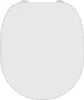 A top-down view of a closed white toilet seat. Anteprima dell’immagine prodotto
